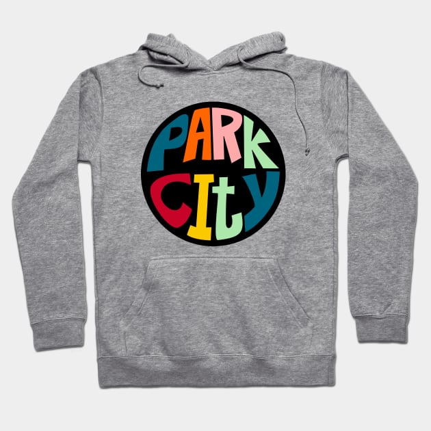 Park City Colors in Black Circle Hoodie by MountainFlower